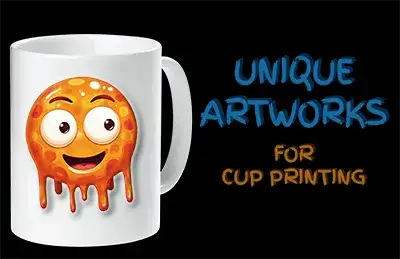 benzersiz sanat eserleri için kupa baskısı